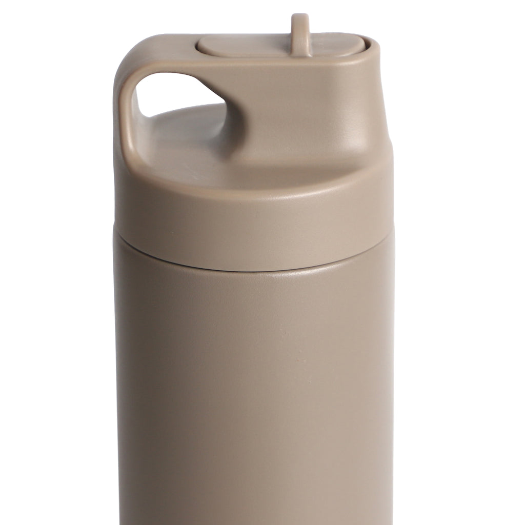 Sipzo Insulated Stainless Steel Water Bottle with Straw Lid - Dark Gray