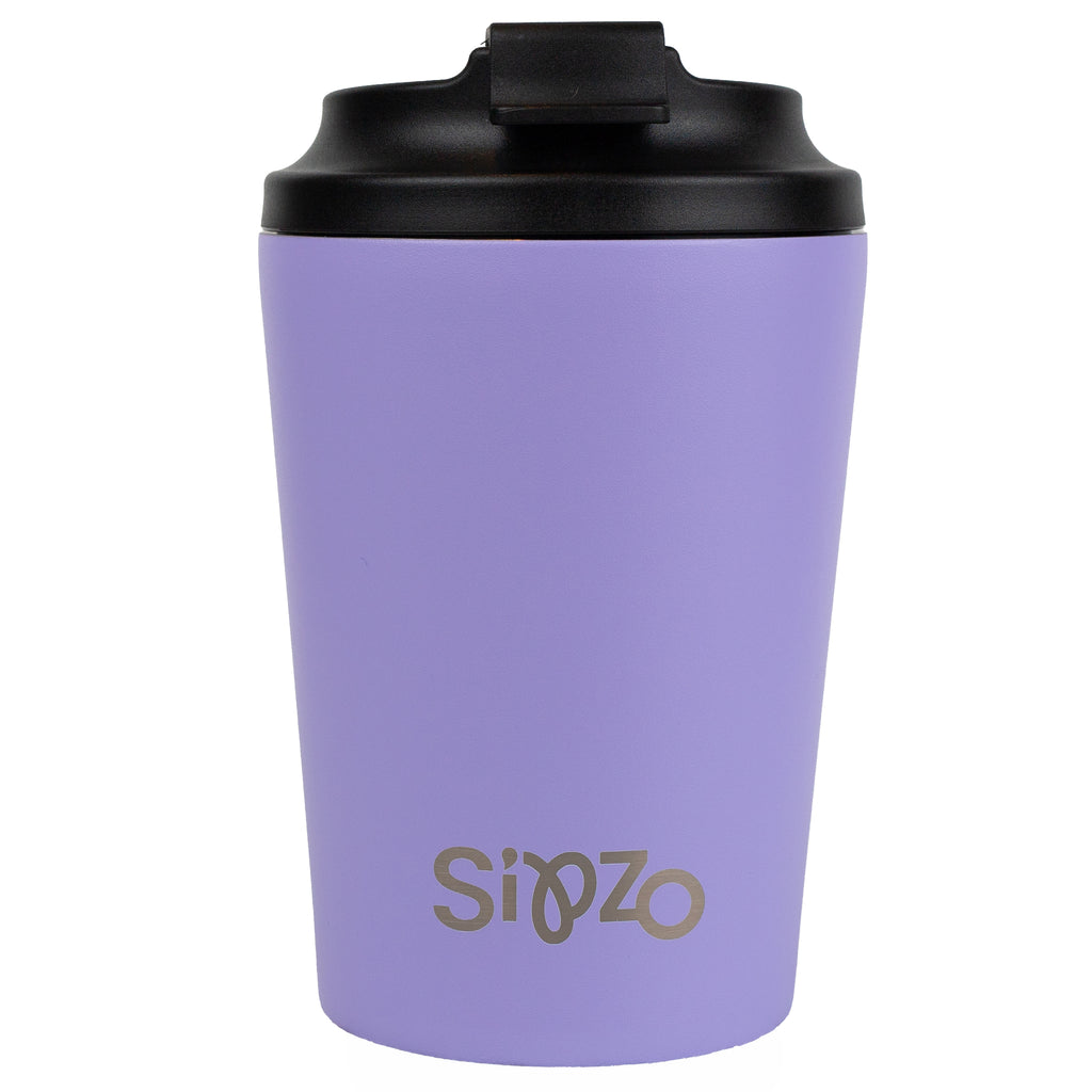 Sipzo Insulated Stainless Steel Coffee Mug with Flip Lid – Lavender
