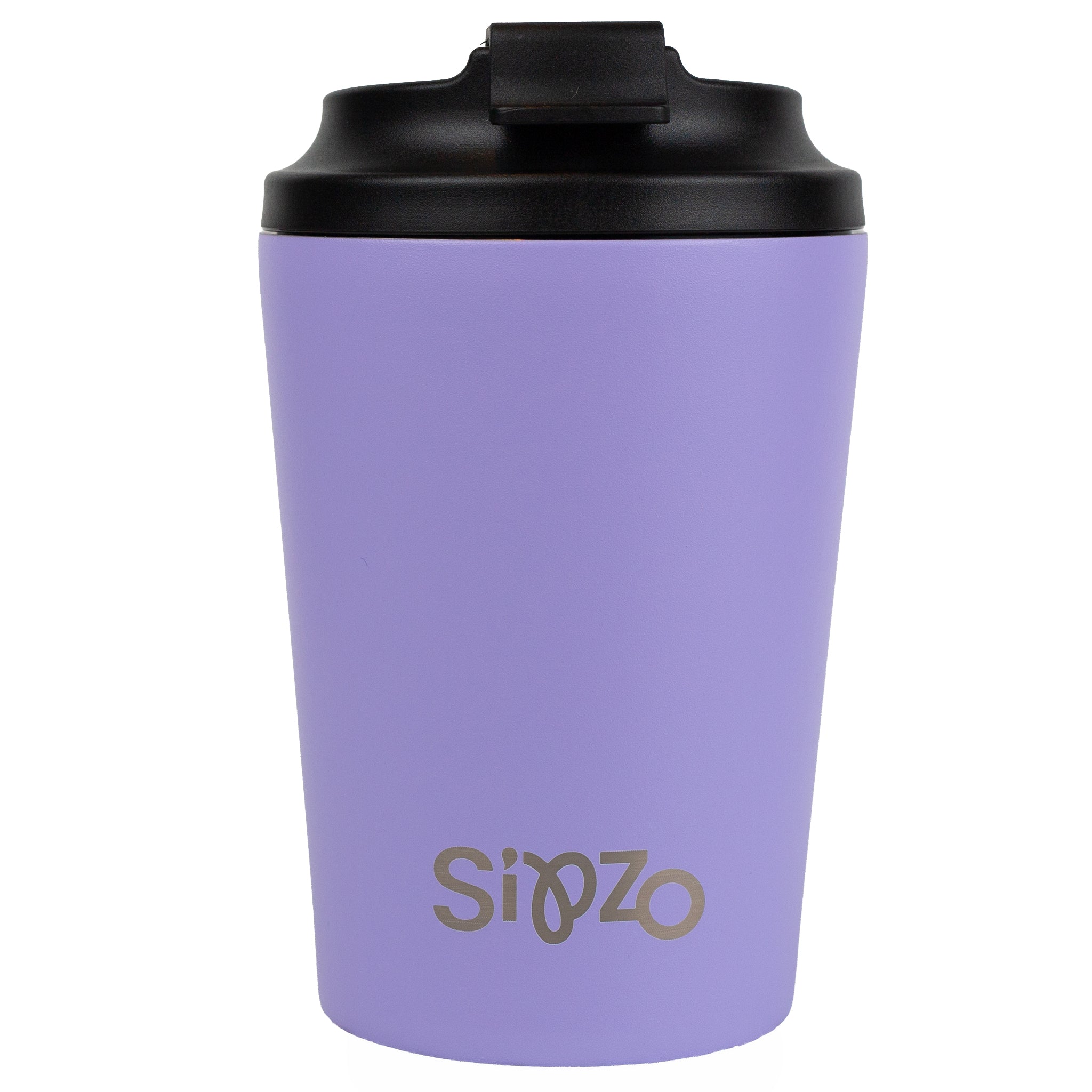 Sipzo Insulated Stainless Steel Coffee Mug with Flip Lid – Lavender