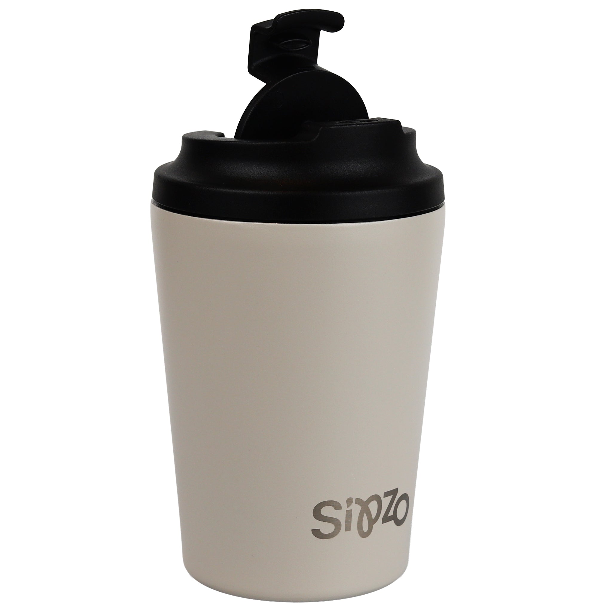 Sipzo Insulated Stainless Steel Coffee Mug with Flip Lid – Beige