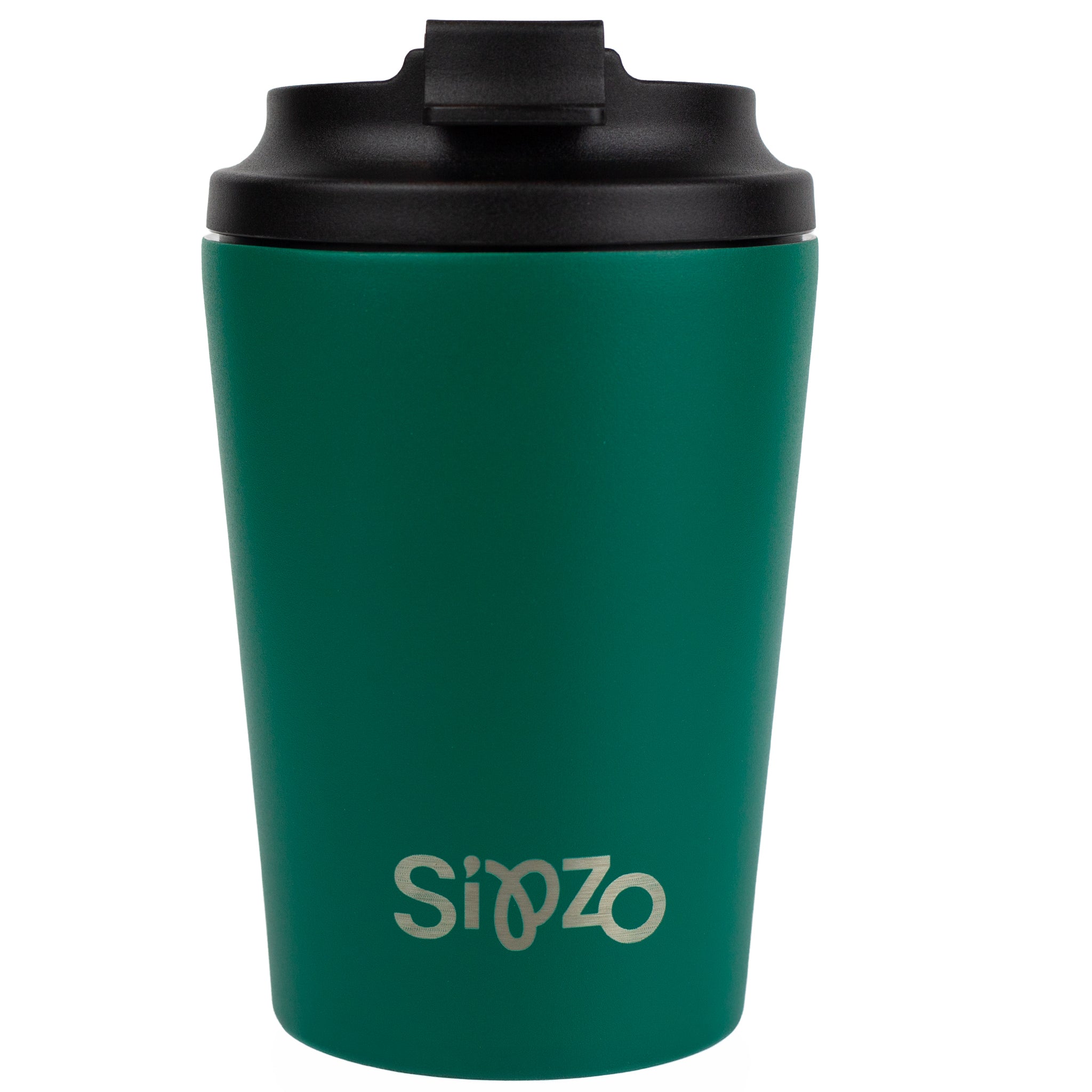 Sipzo Insulated Stainless Steel Coffee Mug with Flip Lid – Green