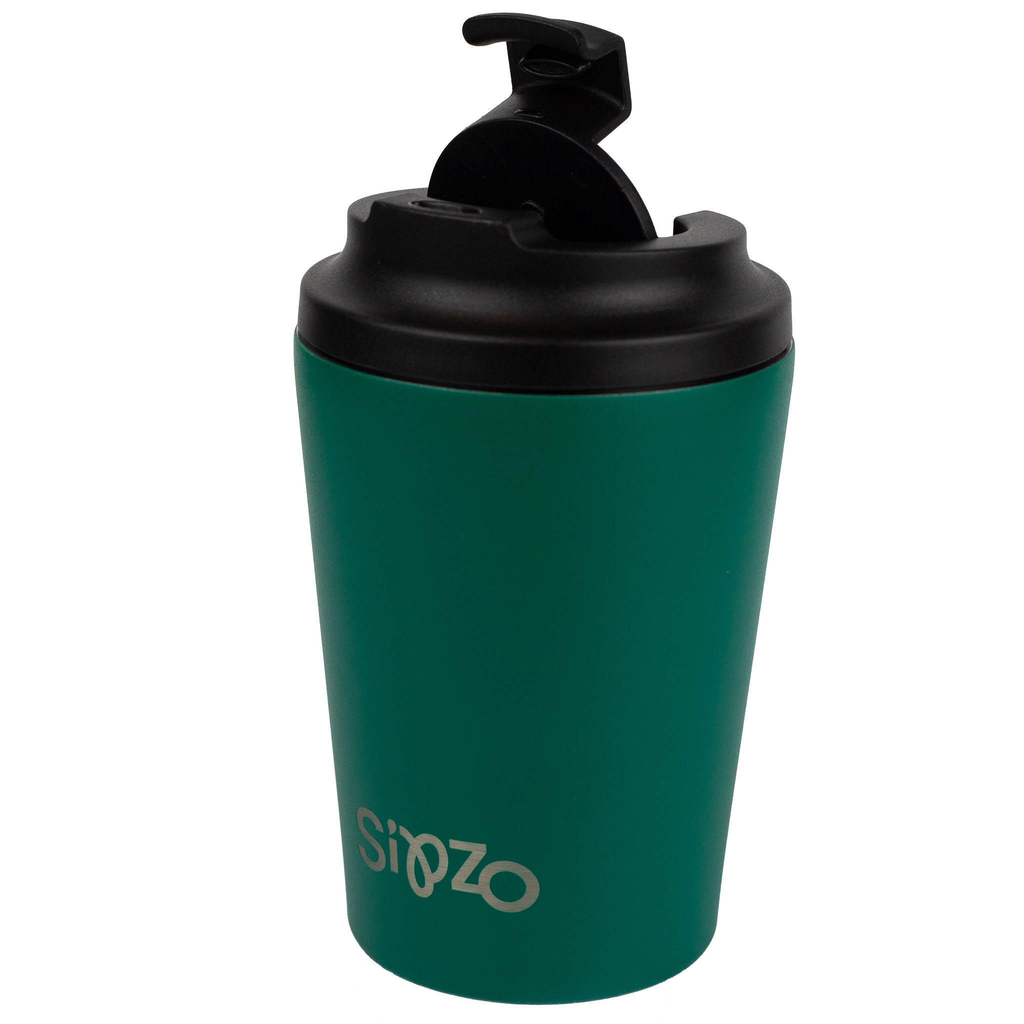 Sipzo Insulated Stainless Steel Coffee Mug with Flip Lid – Green