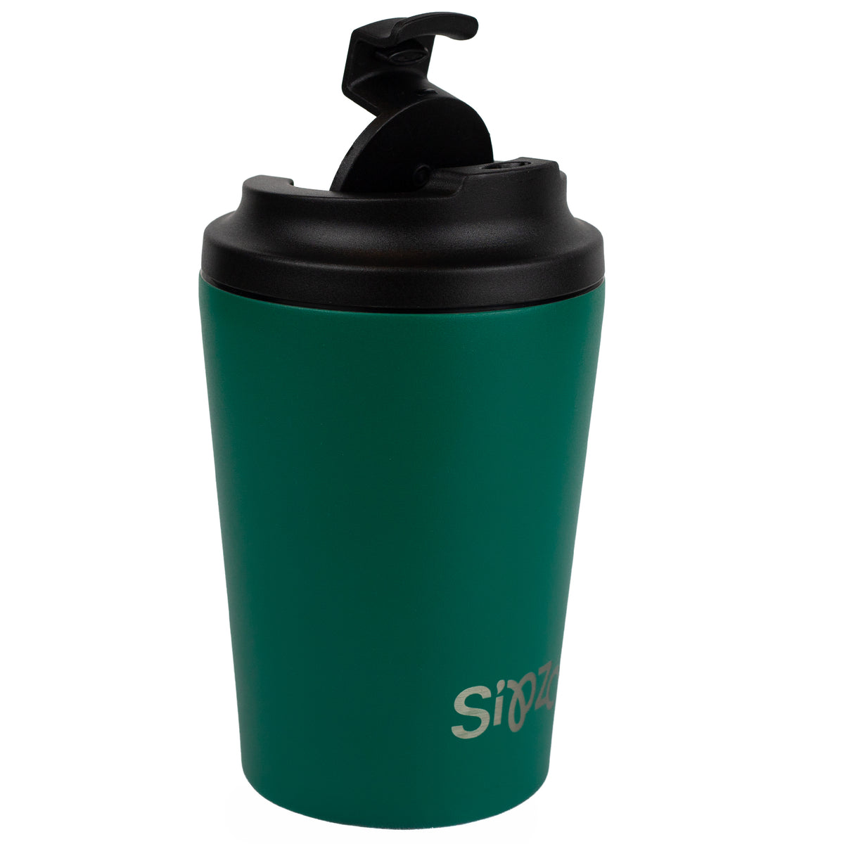 Sipzo Insulated Stainless Steel Coffee Mug with Flip Lid – Green
