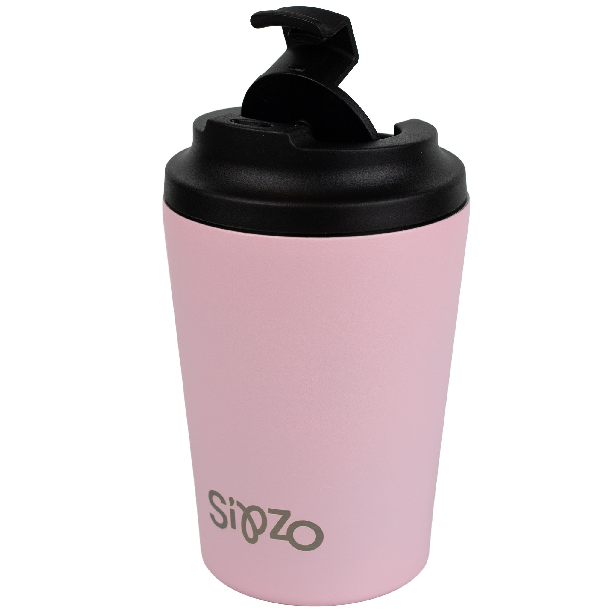 Sipzo Insulated Stainless Steel Coffee Mug with Flip Lid - Pink