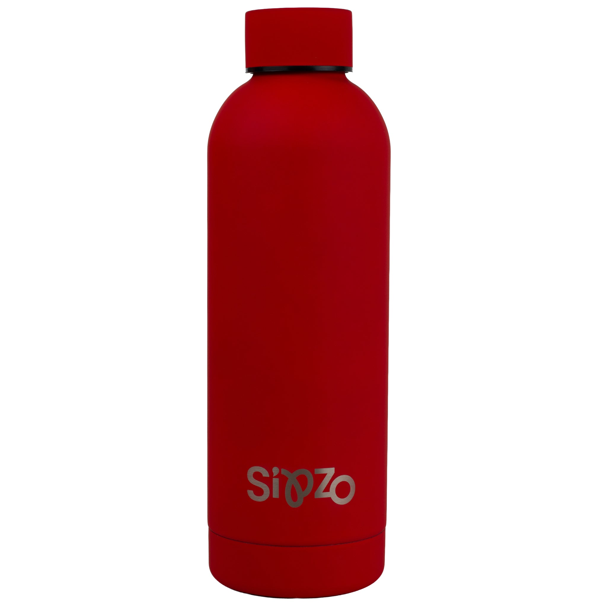 Sipzo Stainless Steel Water Bottle with Carry Loop – Red