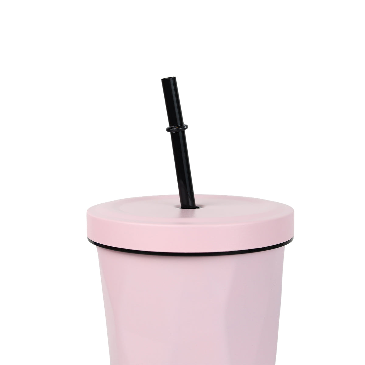 Sipzo Reusable Tumbler with Lid & Straw – Light Pink