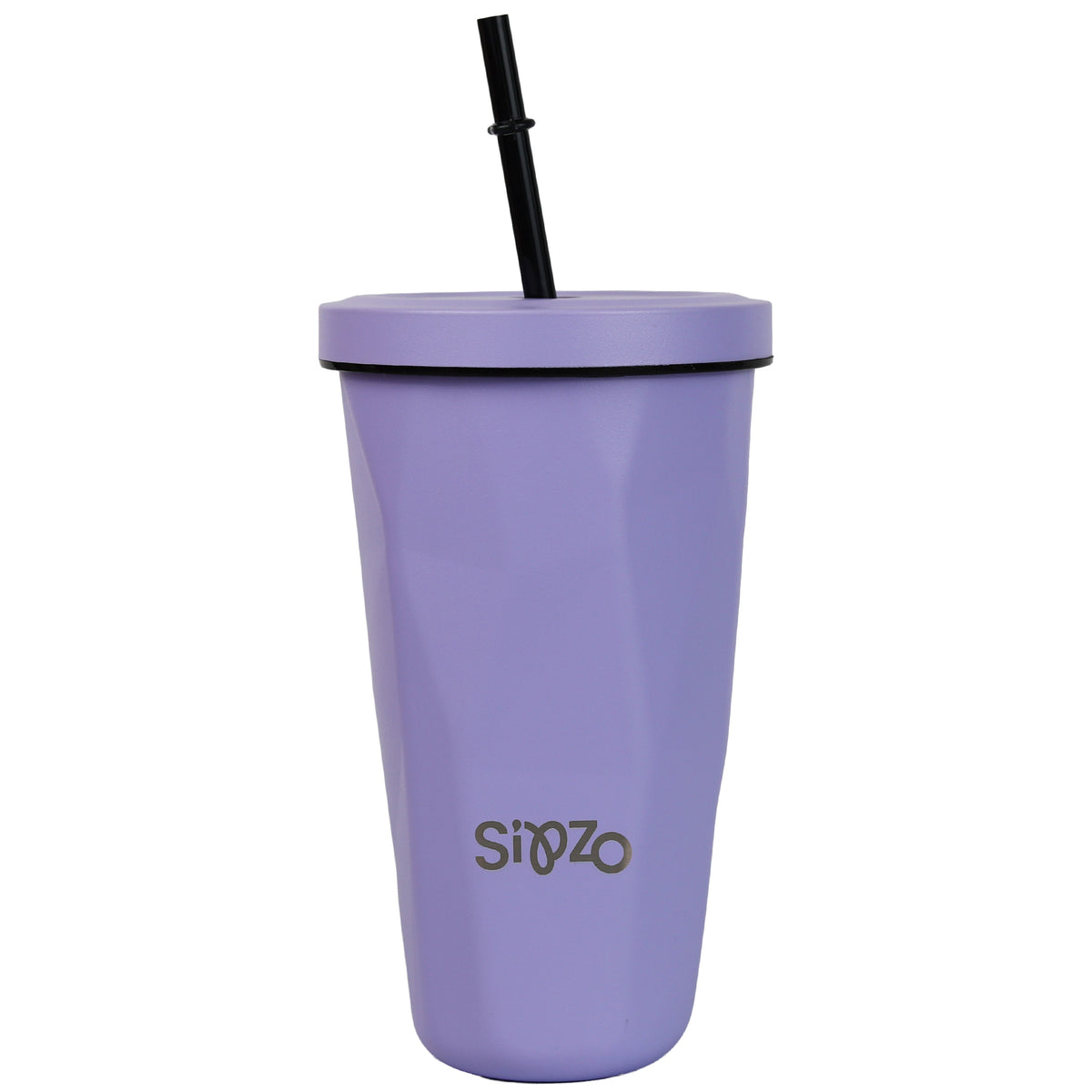 Sipzo Reusable Tumbler with Lid & Straw – Light Purple
