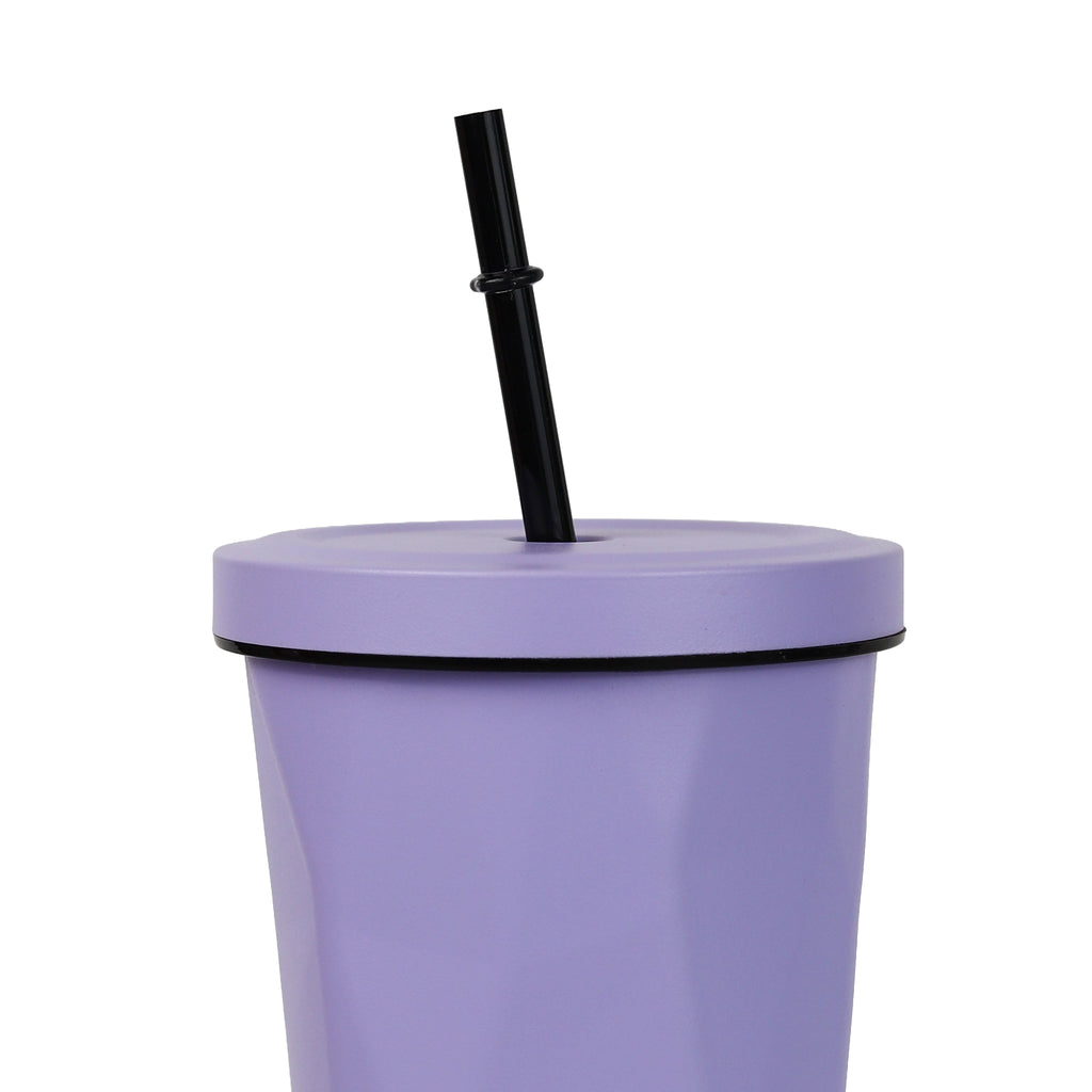 Sipzo Reusable Tumbler with Lid & Straw – Light Purple