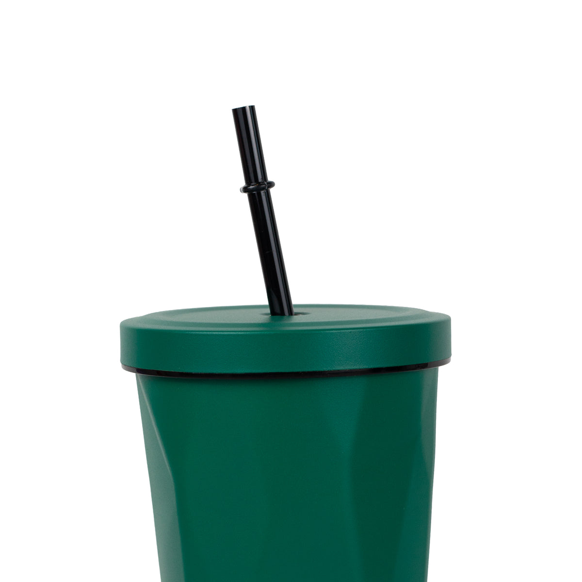 Sipzo Insulated Tumbler with Straw – Dark Green | Reusable Travel Cup