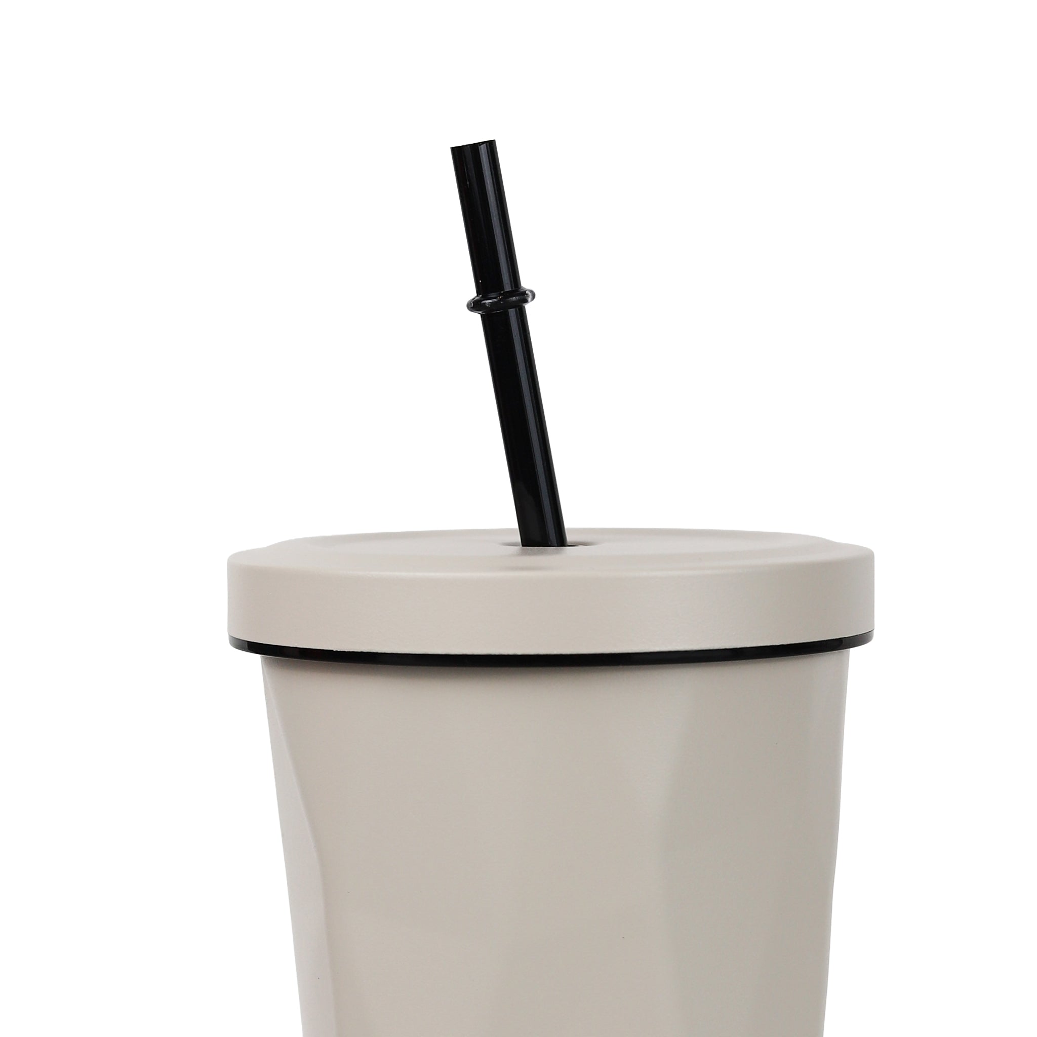 Sipzo Insulated Tumbler with Straw – Beige | Reusable Travel Cup