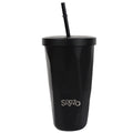 Sipzo Insulated Tumbler with Straw – Matte Black | Reusable Travel Cup