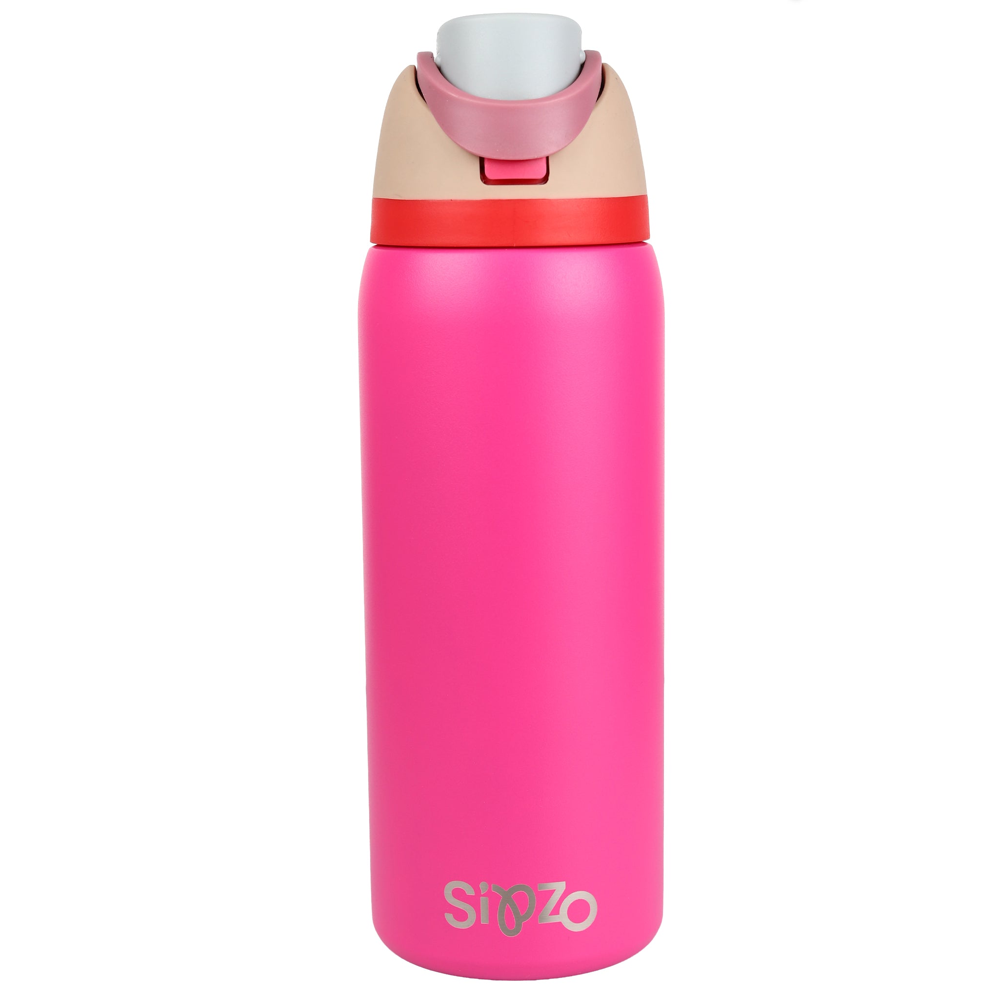 Sipzo Insulated School & Sports Water Bottle with Carry Handle – Pink