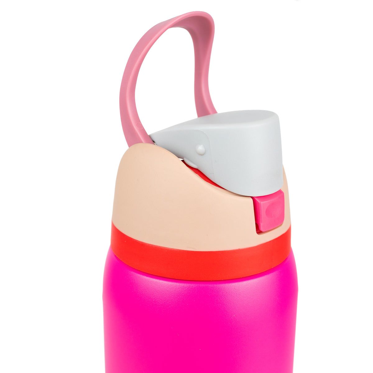 Sipzo Insulated School & Sports Water Bottle with Carry Handle – Pink