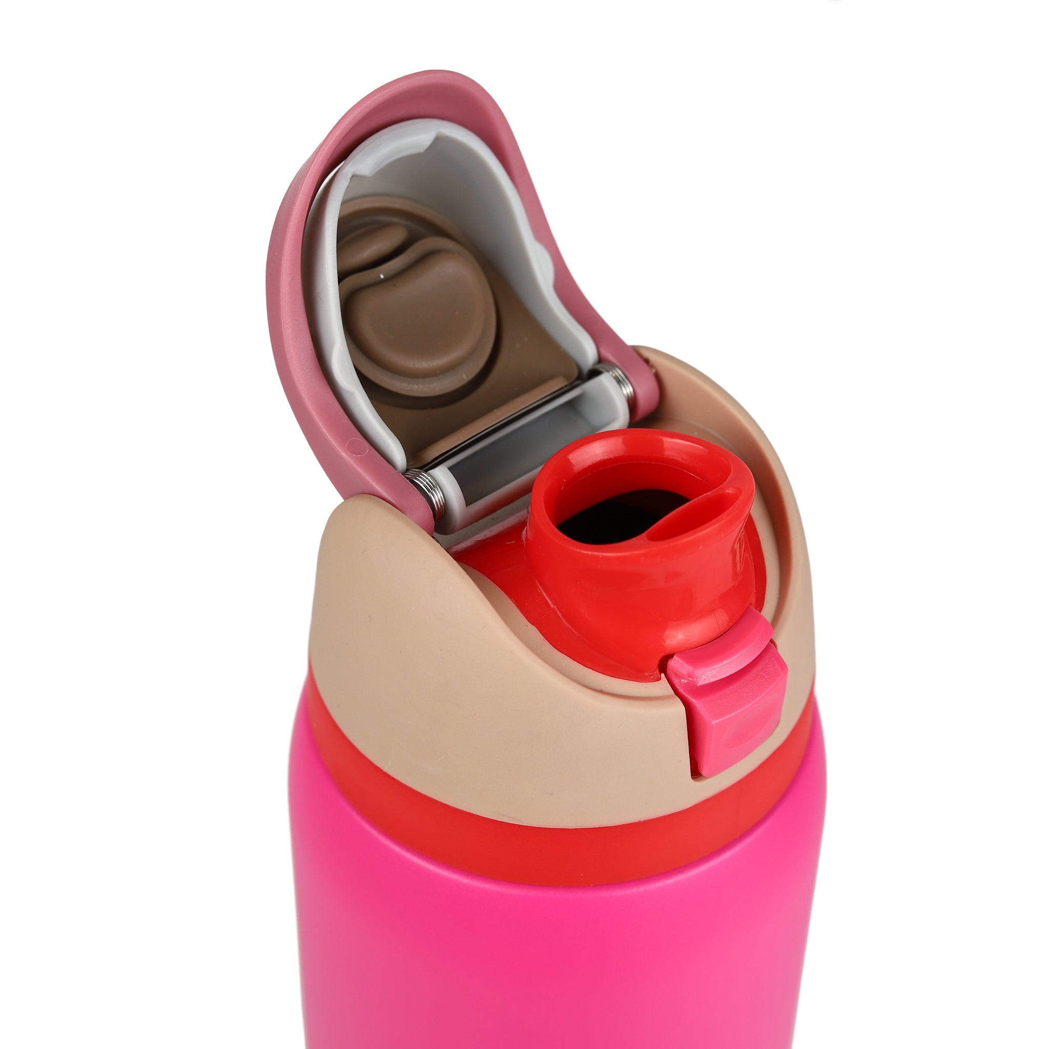Sipzo Insulated School & Sports Water Bottle with Carry Handle – Pink