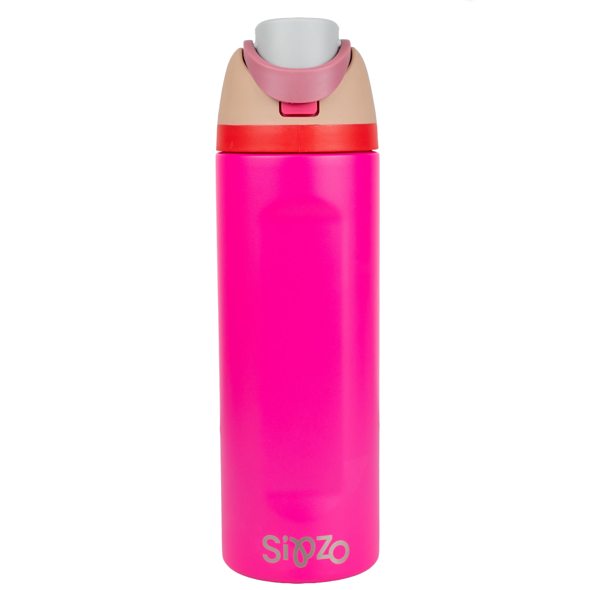 Sipzo Insulated School & Sports Water Bottle with Carry Handle – Pink