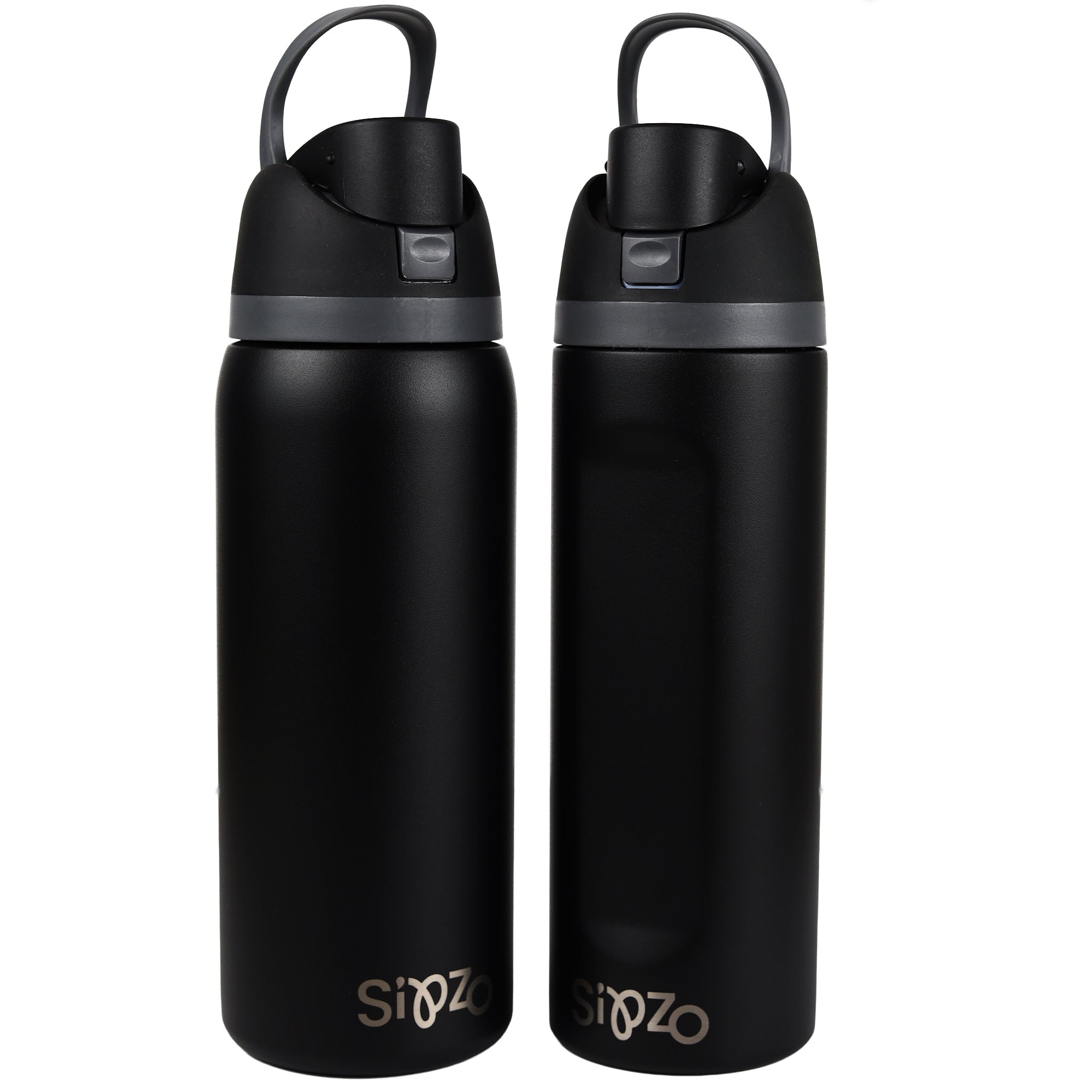 Sipzo School Flip-Top Insulated Water Bottle – Black