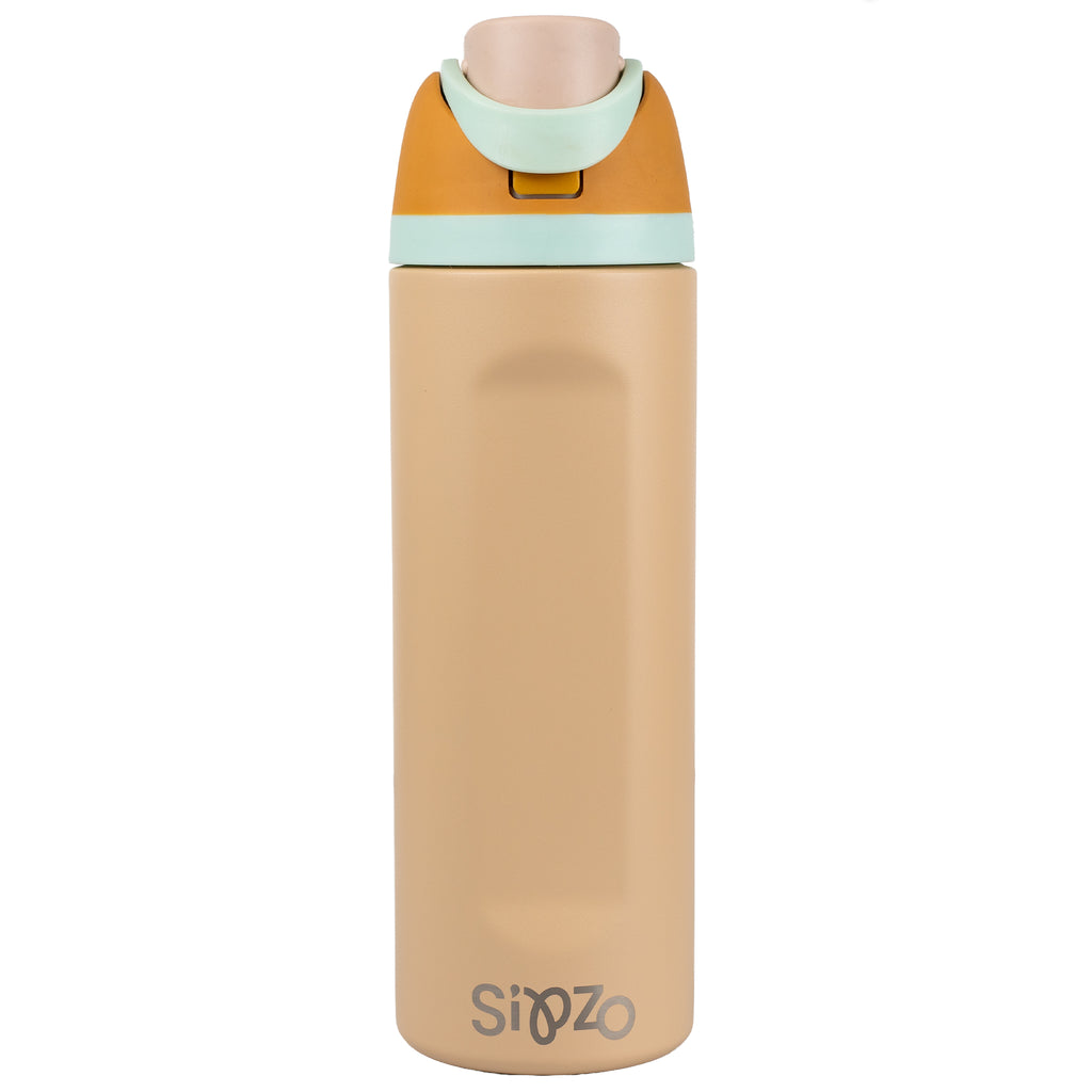 Sipzo School Flip-Top Insulated Water Bottle – Beige