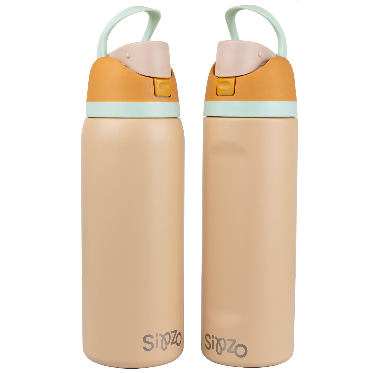 Sipzo School Flip-Top Insulated Water Bottle – Beige