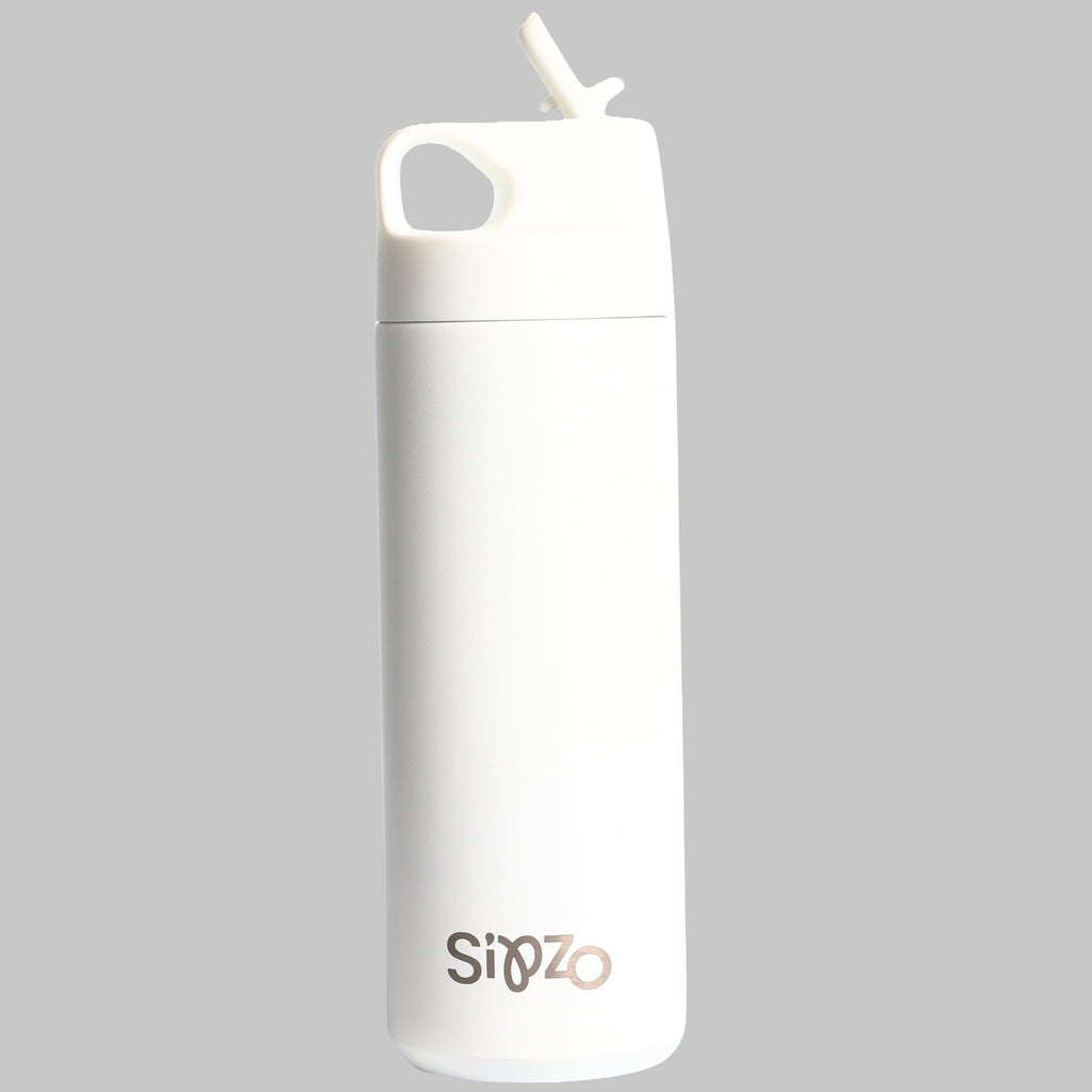 Sipzo Insulated Stainless Steel Water Bottle – White