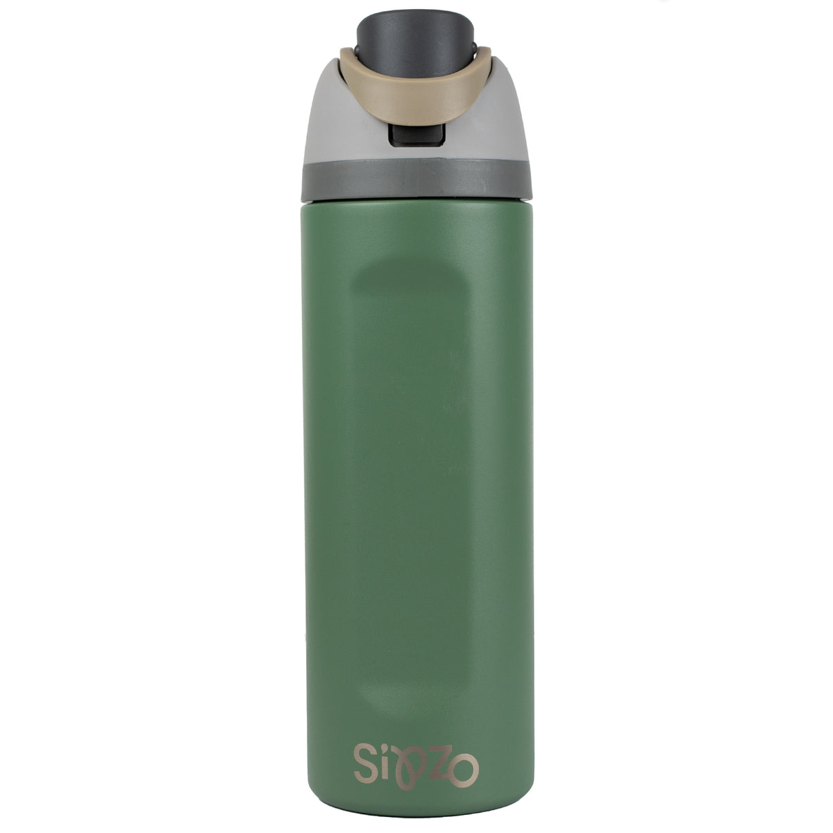 Sipzo School Insulated Water Bottle with Flip-Top Lid & Carry Handle – Green
