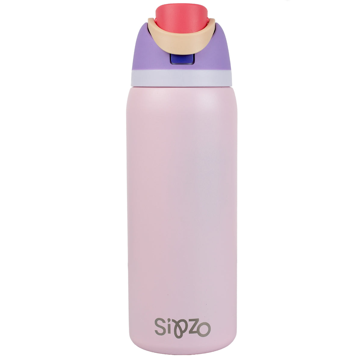 Sipzo School Insulated Water Bottle with Flip-Top Lid & Carry Handle – Pink