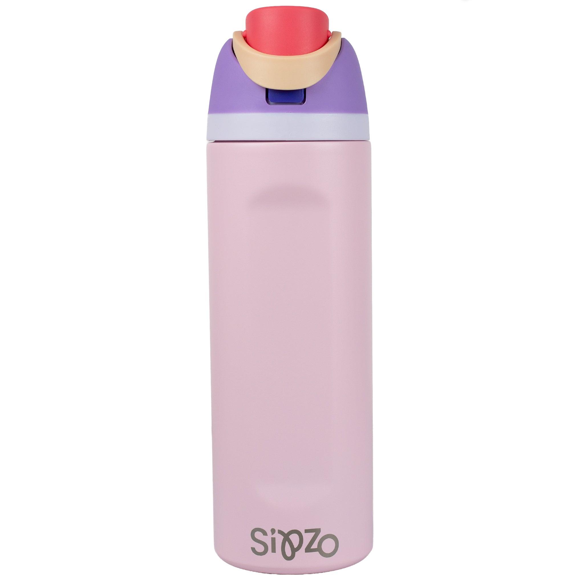 Sipzo School Insulated Water Bottle with Flip-Top Lid & Carry Handle – Pink