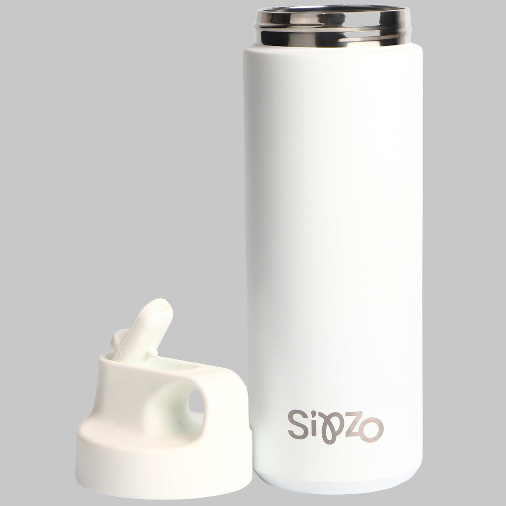 Sipzo Insulated Stainless Steel Water Bottle – White