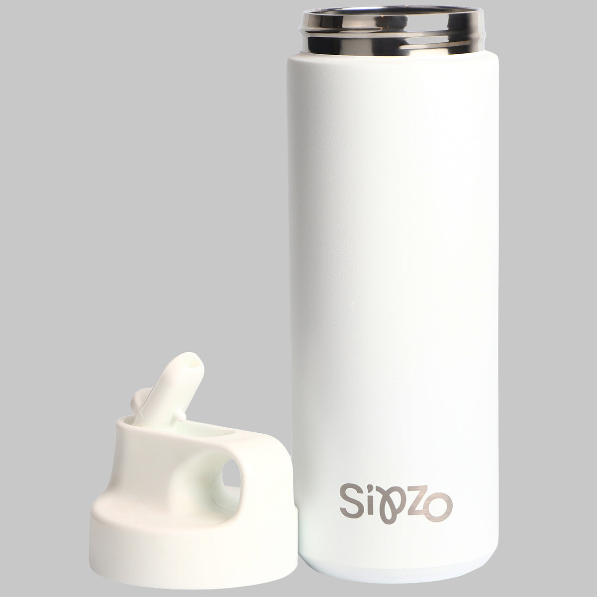 Sipzo Insulated Stainless Steel Water Bottle – White