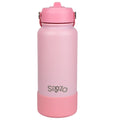 Sipzo Insulated Sport Water Bottle with Flip Straw - Blush Pink