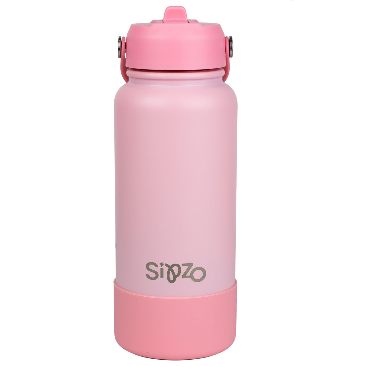 Sipzo Insulated Sport Water Bottle with Flip Straw - Blush Pink