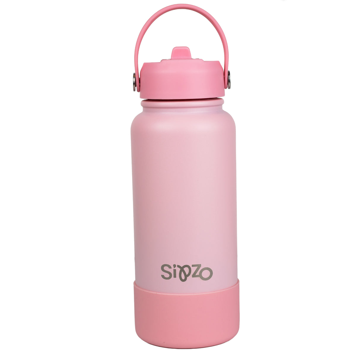 Sipzo Insulated Sport Water Bottle with Flip Straw - Blush Pink