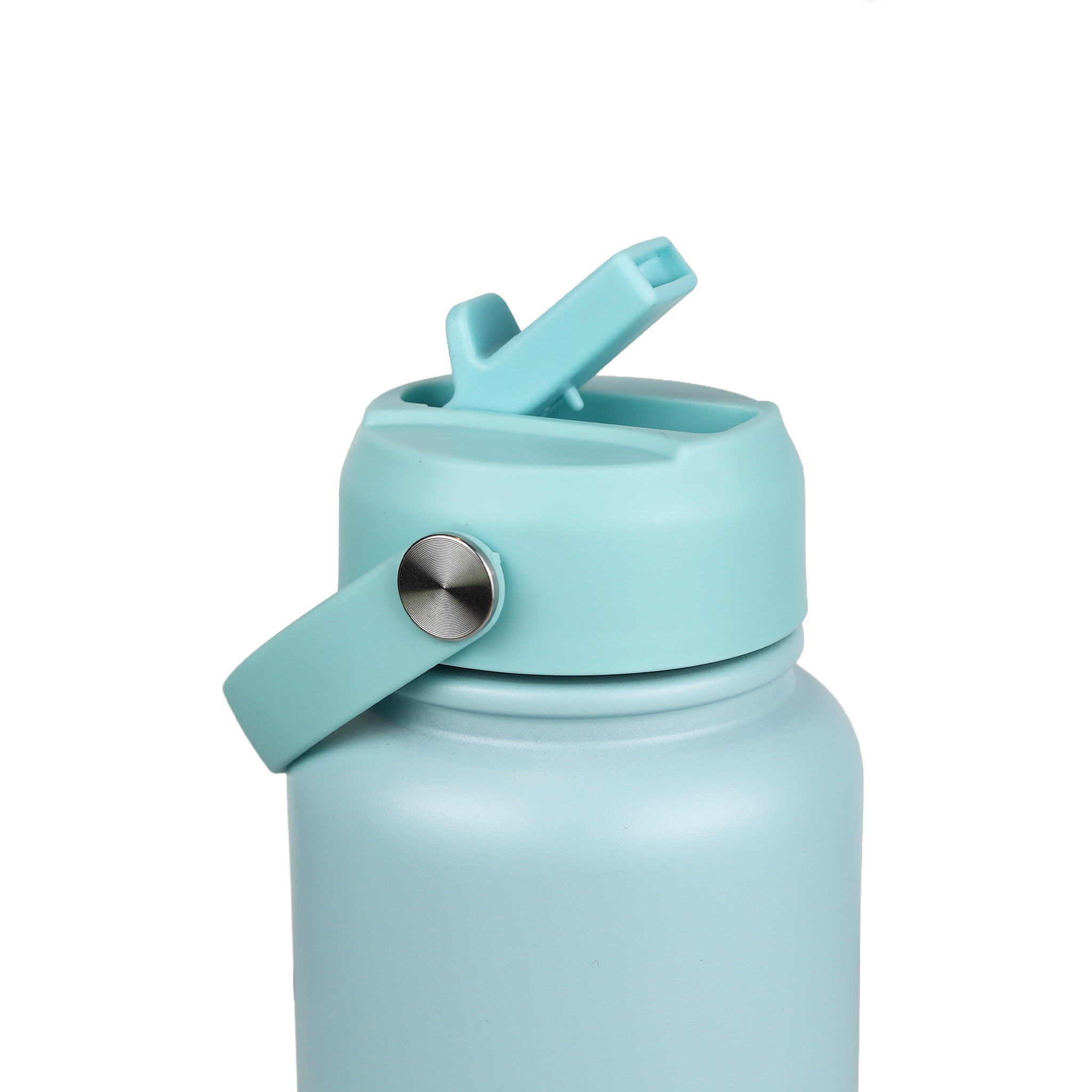 Sipzo Insulated Sport Water Bottle with Flip Straw - Light Blue