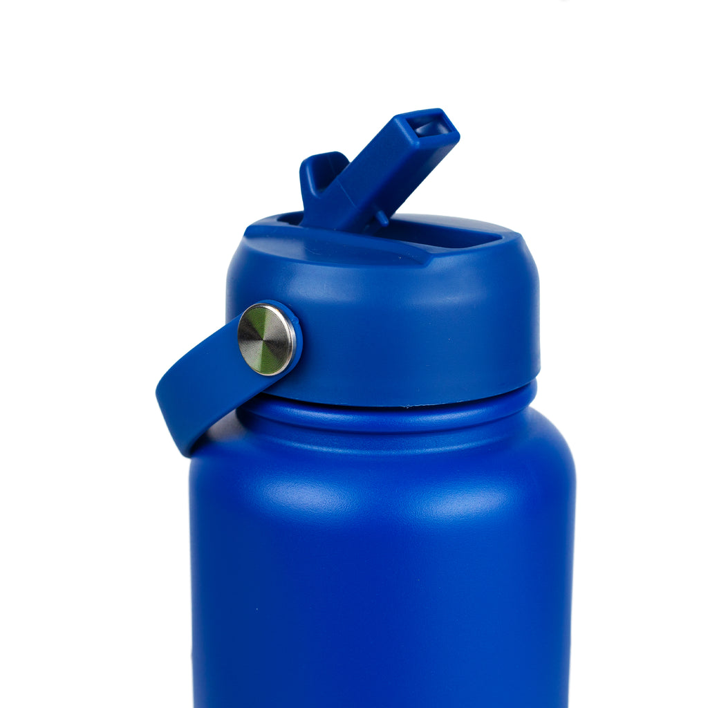 Sipzo Insulated Sport Water Bottle with Flip Straw - Royal Blue