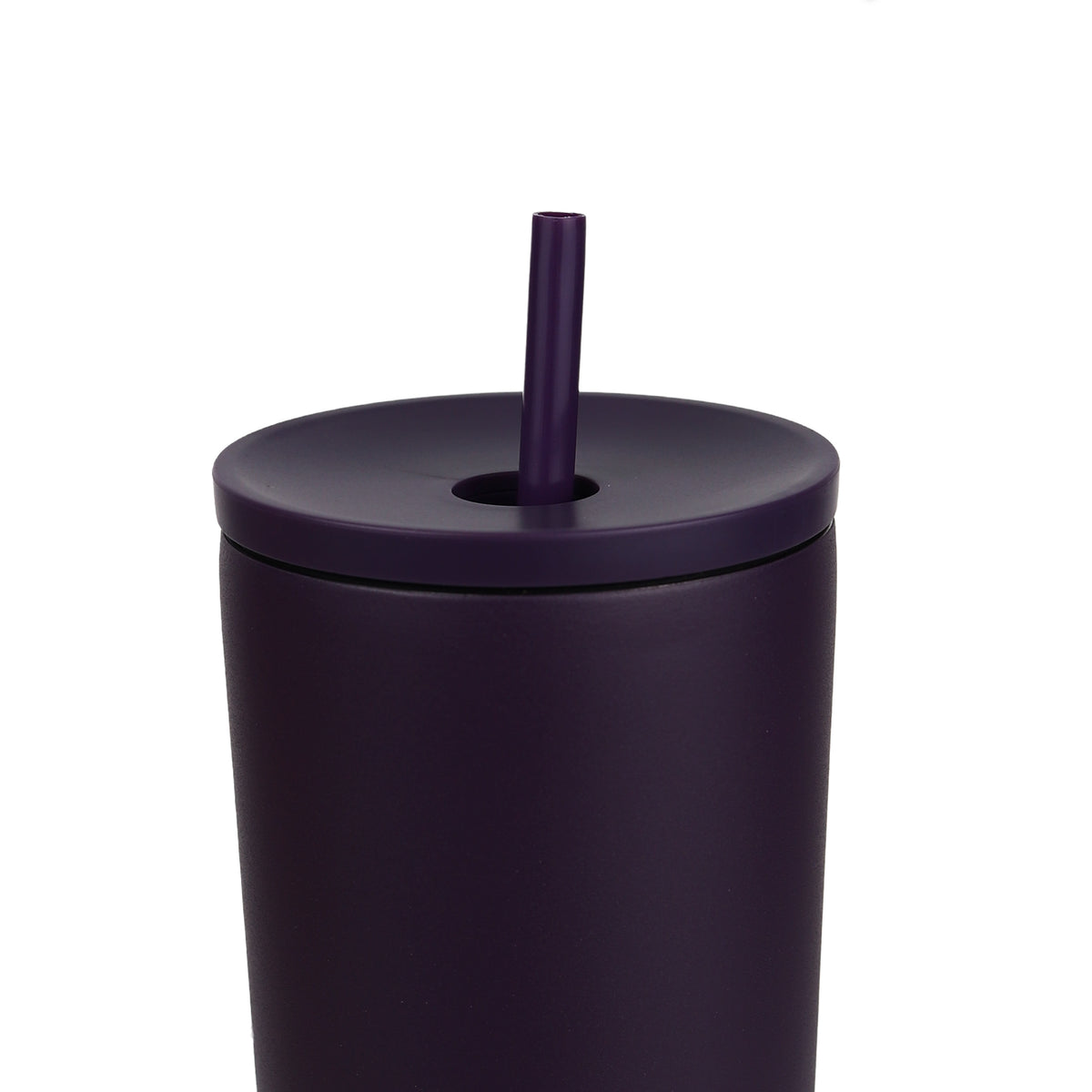 Sipzo Leakproof Double-Wall Insulated Mug with Straw – Purple