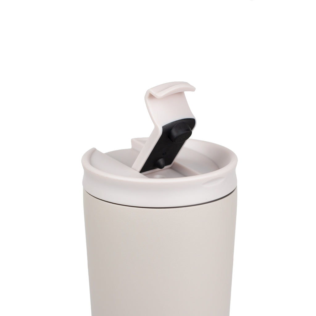 Sipzo Leakproof Double-Wall Insulated Mug with Straw – Light Grey