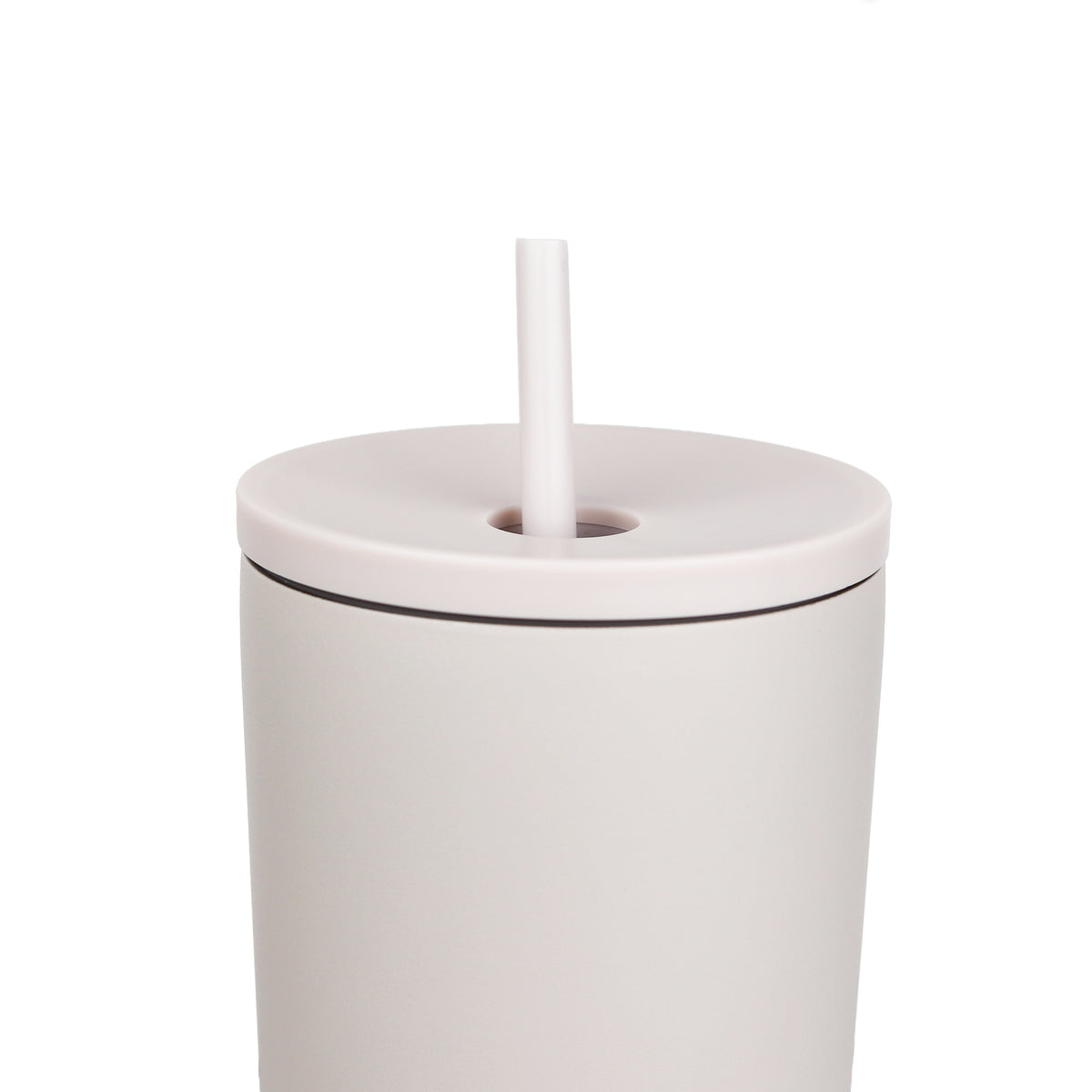 Sipzo Leakproof Double-Wall Insulated Mug with Straw – Light Grey