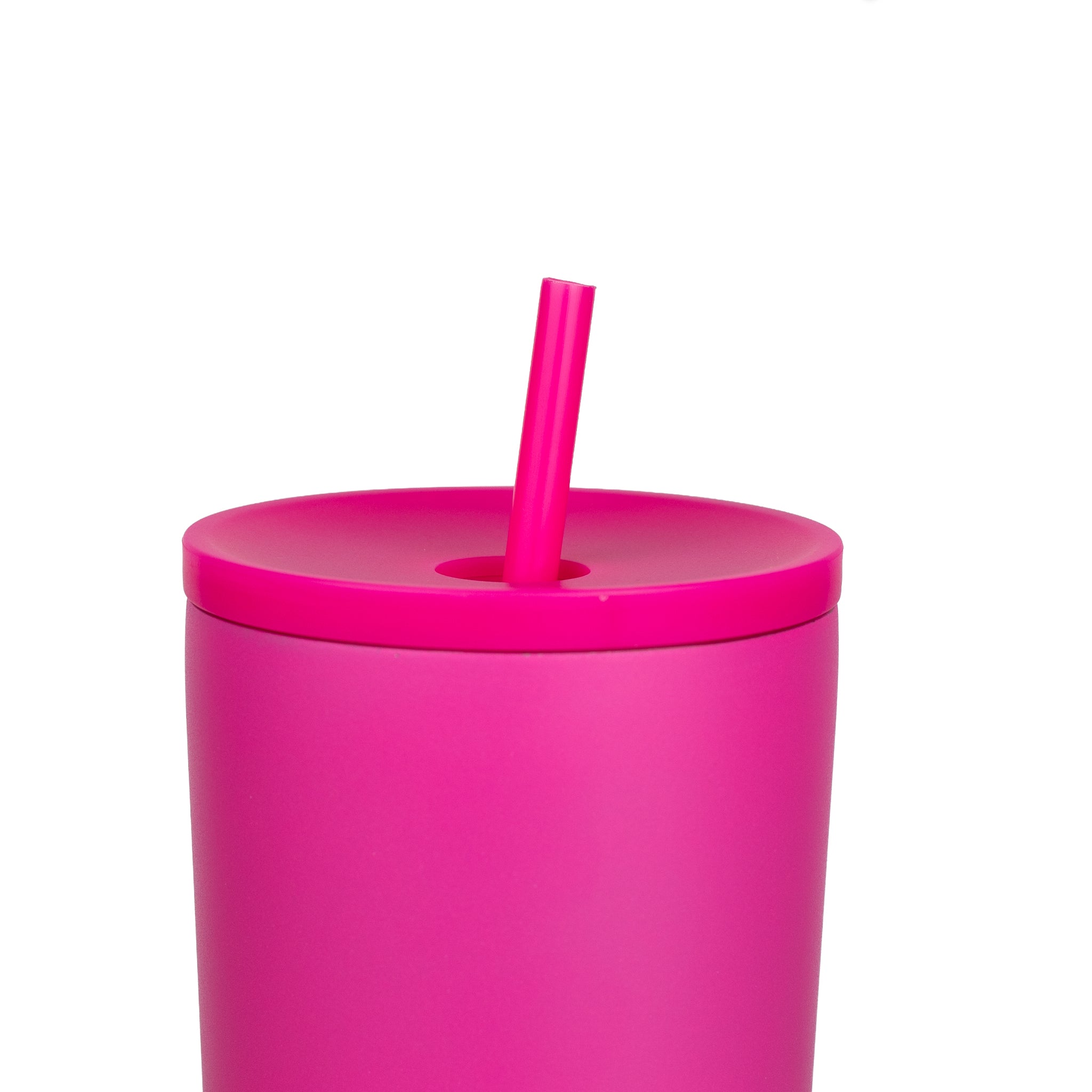 Sipzo Leakproof Double-Wall Insulated Mug with Straw –  Vibrant Pink