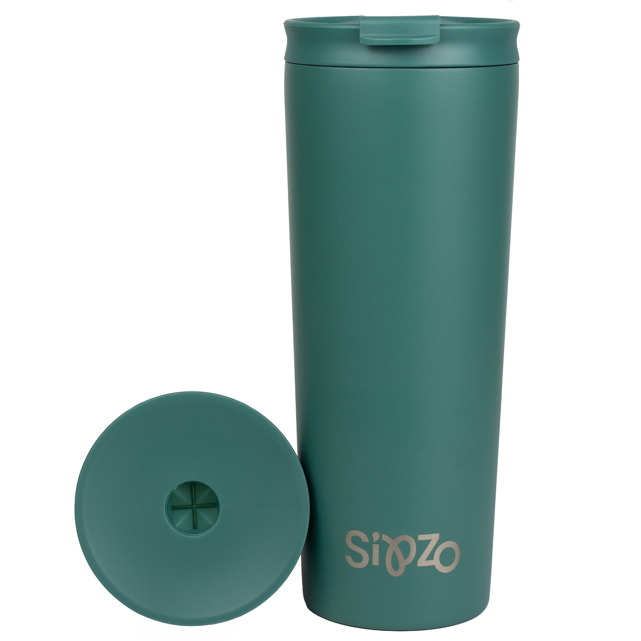 Sipzo Leakproof Double-Wall Insulated Mug with Straw - Matte Green
