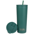Sipzo Leakproof Double-Wall Insulated Mug with Straw - Matte Green