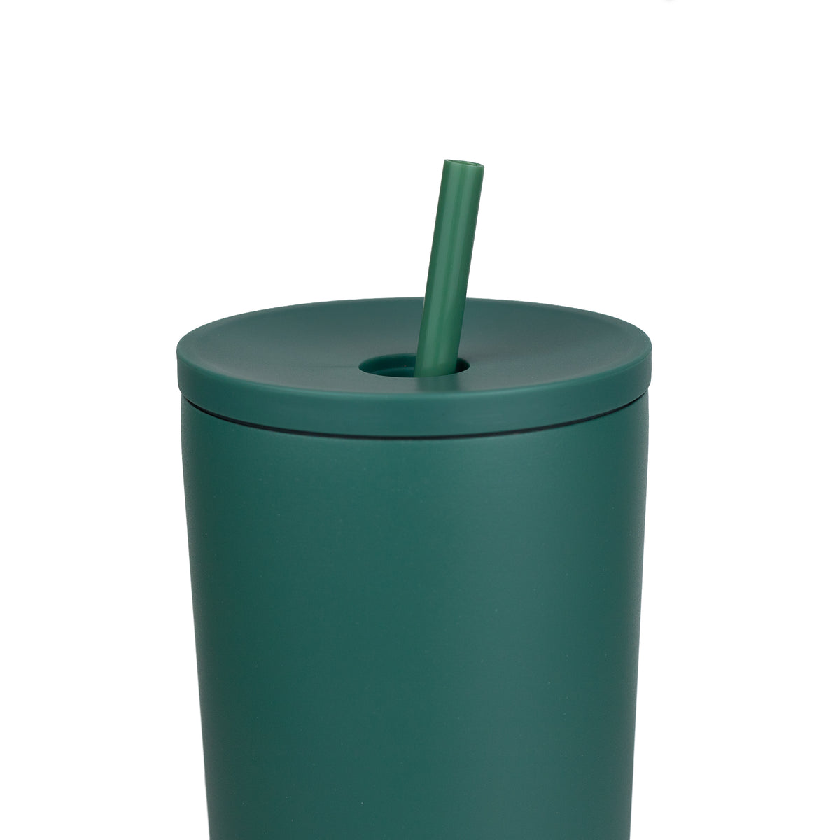 Sipzo Leakproof Double-Wall Insulated Mug with Straw - Matte Green