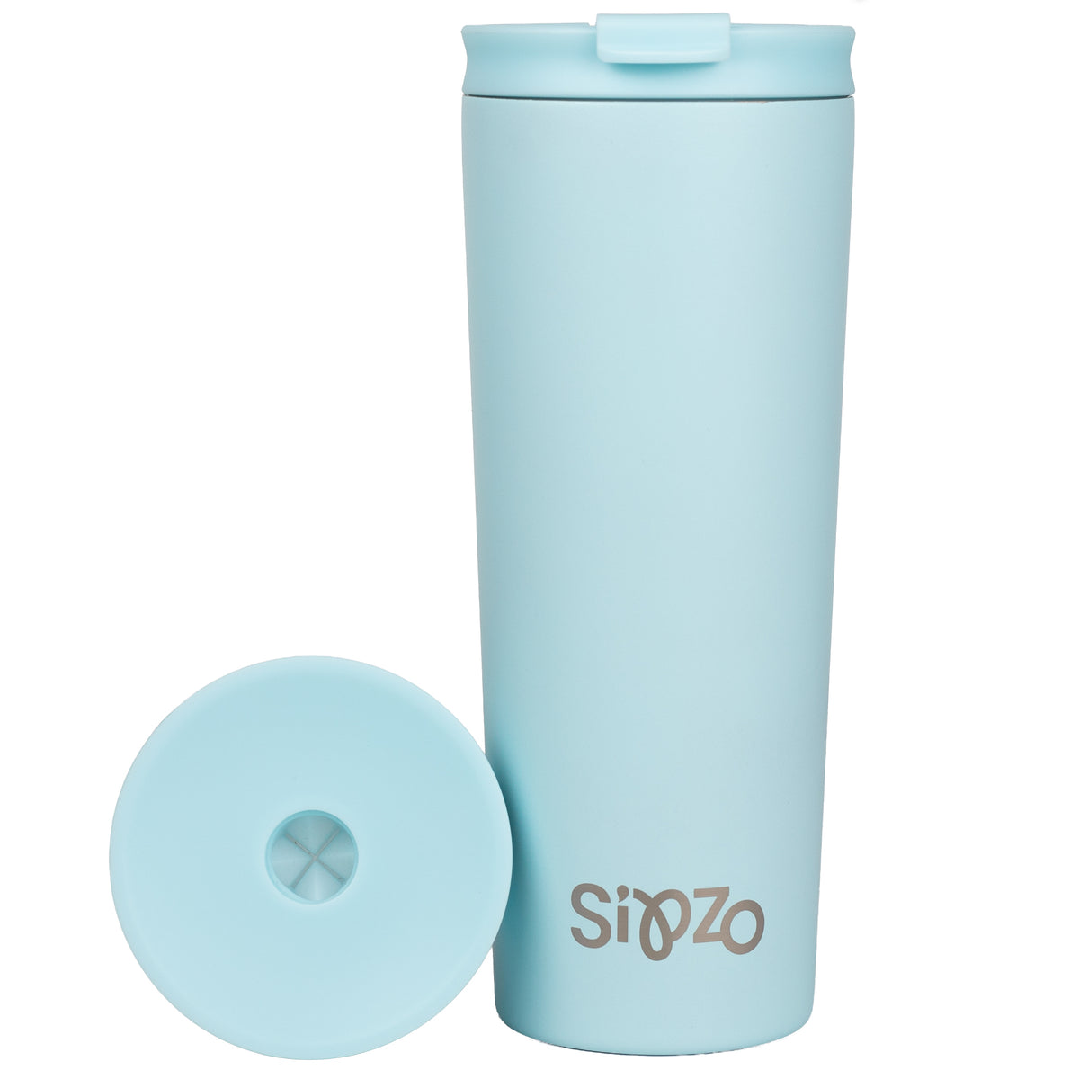 Sipzo Leakproof Double-Wall Insulated Mug with Straw – Light Blue