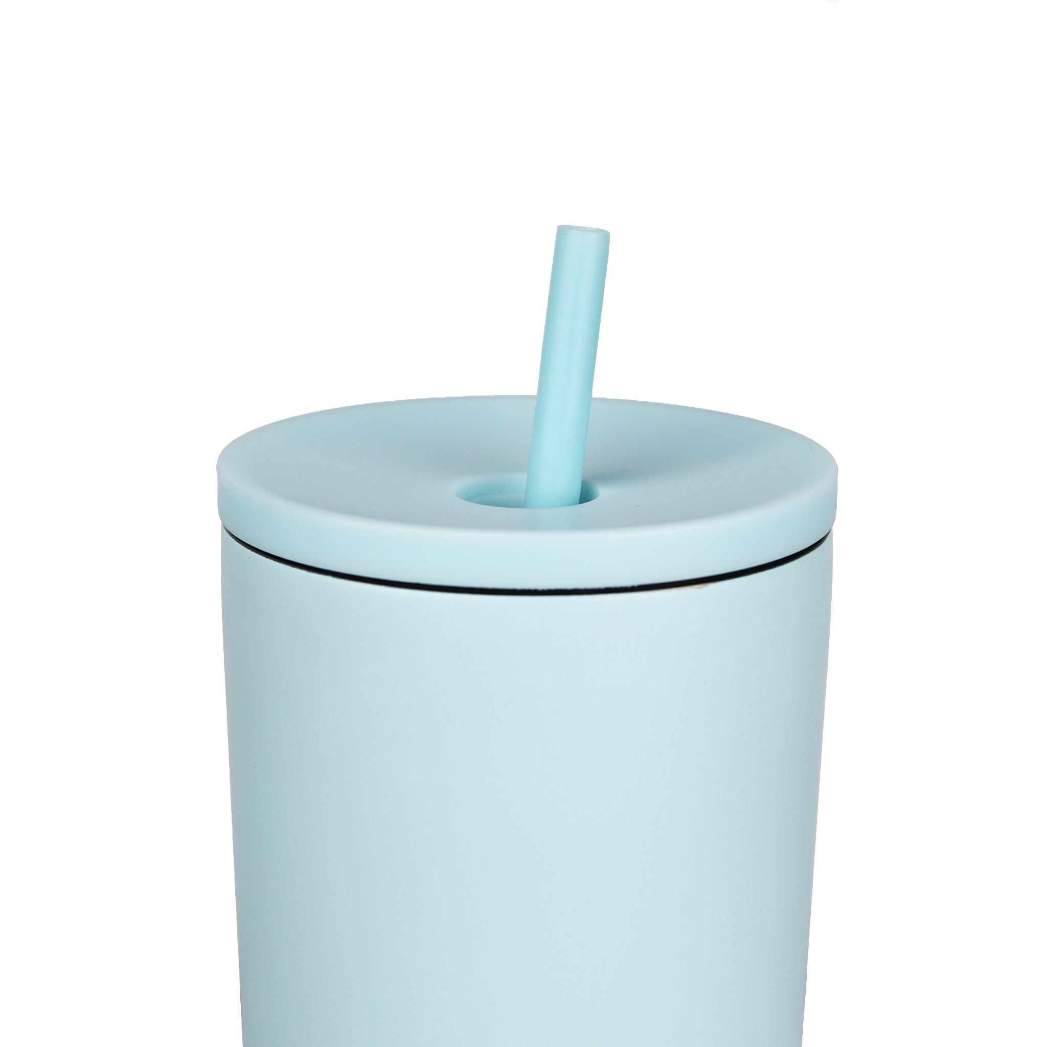 Sipzo Leakproof Double-Wall Insulated Mug with Straw – Light Blue
