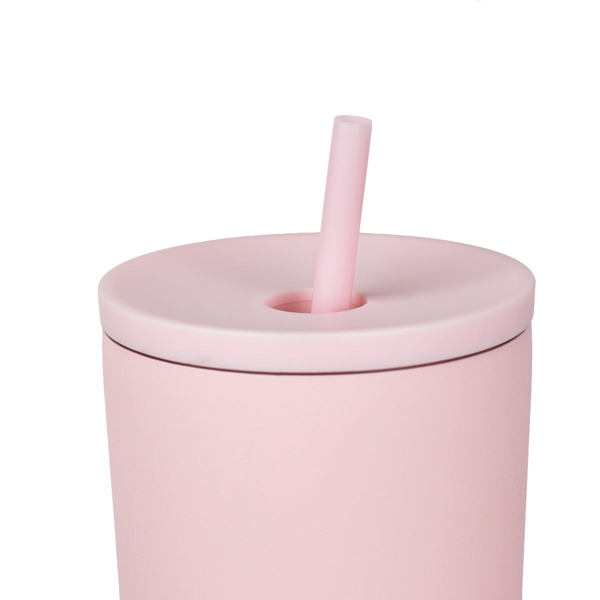 Sipzo Leakproof Double-Wall Insulated Mug with Straw - Pink