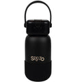 Sipzo Insulated Stainless Steel Water Bottle with Flip Straw Lid & Carry Handle – Black
