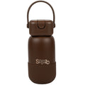 Sipzo Insulated Stainless Steel Water Bottle with Flip-Up Spout & Carry Handle – Chocolate Brown