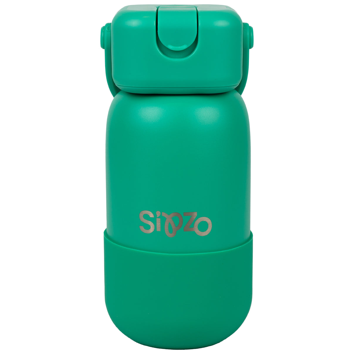 Sipzo Insulated Stainless Steel Water Bottle with Flip-Up Spout & Carry Handle – Light Green