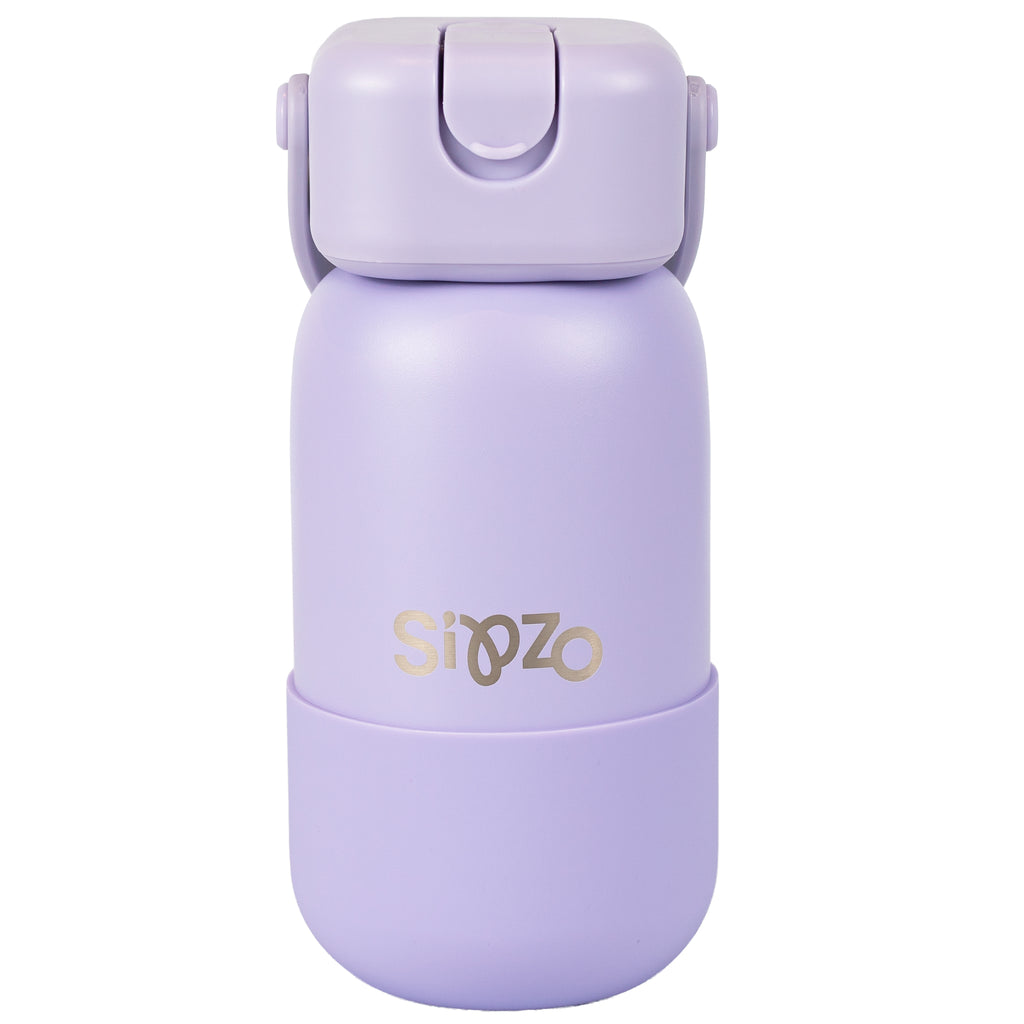 Sipzo Insulated Stainless Steel Water Bottle with Flip-Up Spout & Carry Handle – Lavender