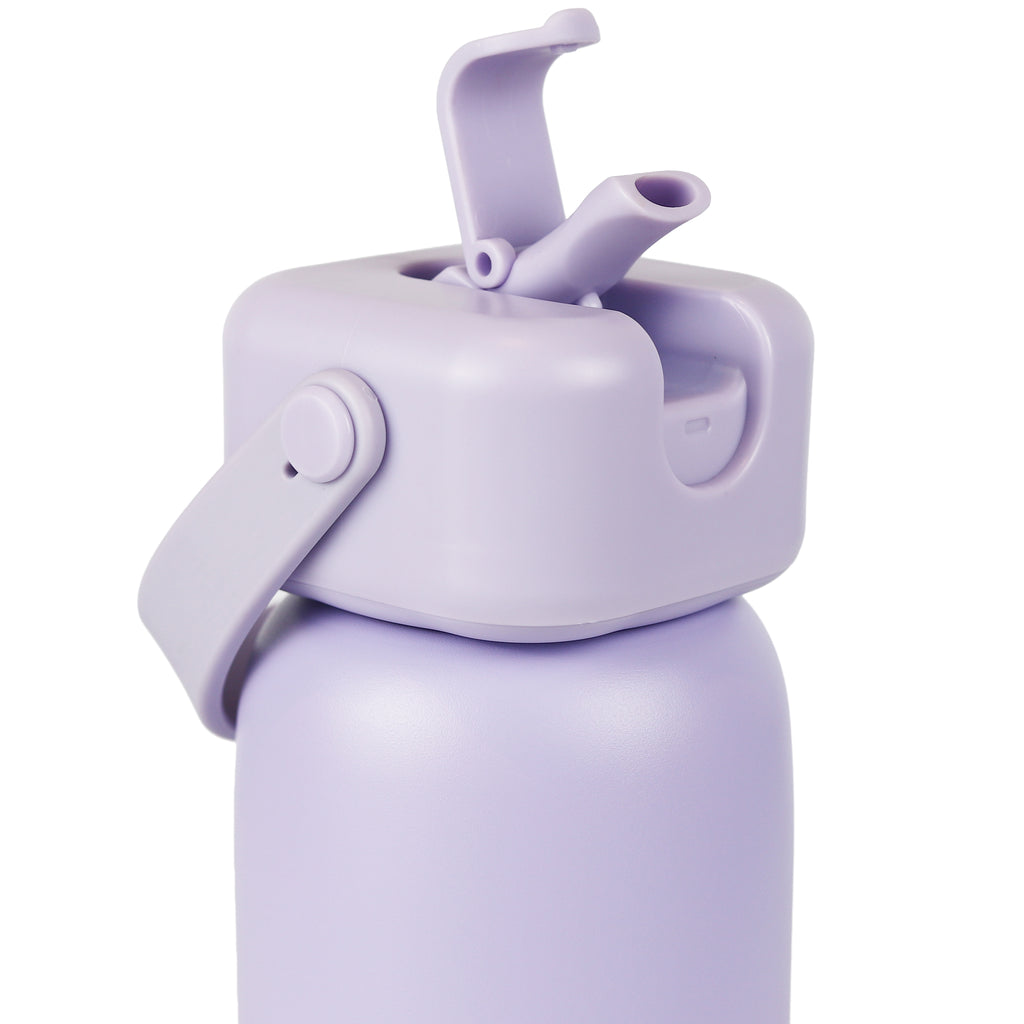 Sipzo Insulated Stainless Steel Water Bottle with Flip-Up Spout & Carry Handle – Lavender