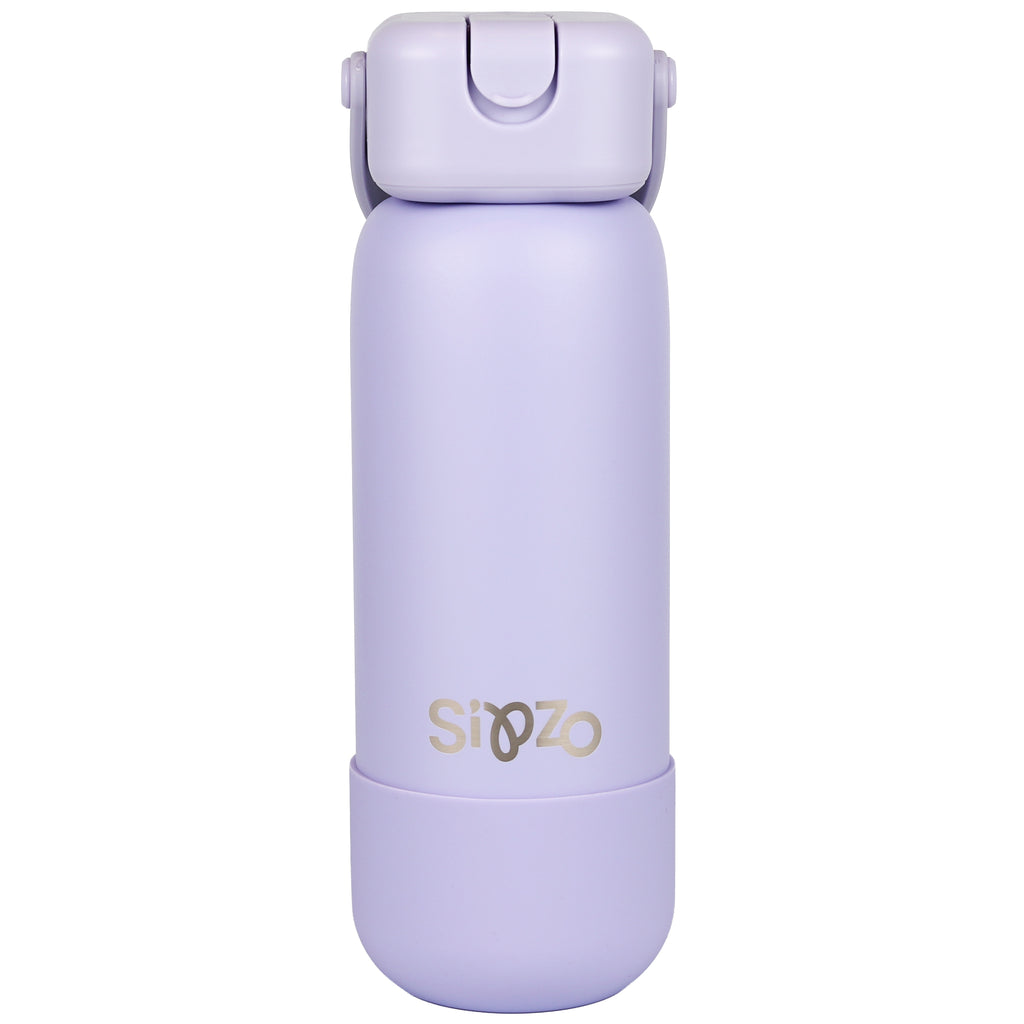 Sipzo Insulated Stainless Steel Water Bottle with Flip-Up Spout & Carry Handle – Lavender