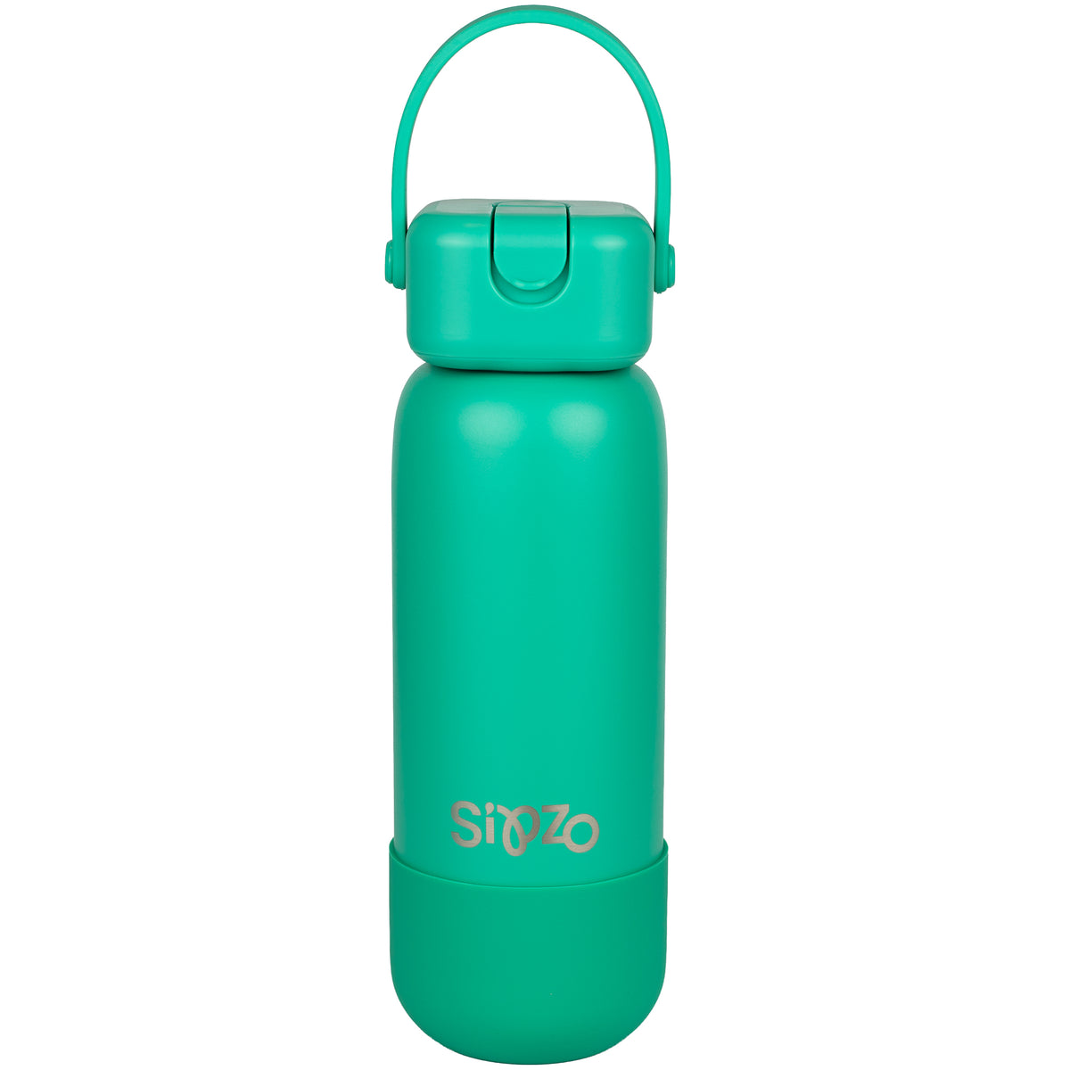 Sipzo Insulated Stainless Steel Water Bottle with Flip-Up Spout & Carry Handle – Light Green